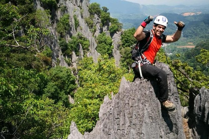 Climb and Abseiling Hidden Pinnacles of Takun - Scrambling across slopes, ledges, and sharp rock