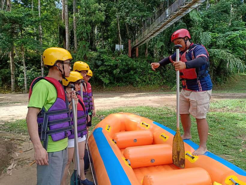 From Kota Kinabalu : Kiulu White Water Rafting Tour + meal - Getting ready for a safe two-hour paddle