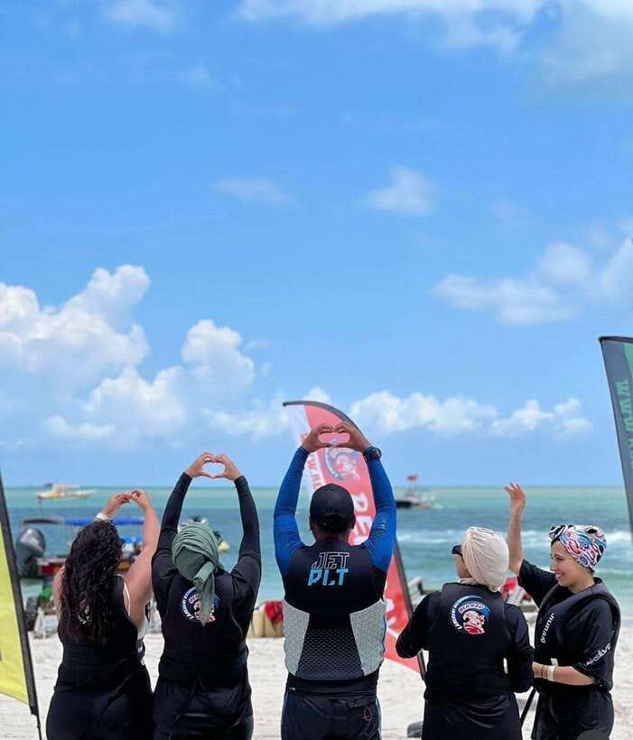 Langkawi Jet Ski Tour Dayang Bunting Free Drone Video - The first jet ski run: learn quickly and follow the formation