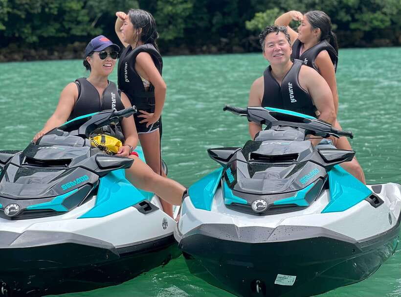 Langkawi Jet Ski Tour Dayang Bunting Free Drone Video - Beras Basah Island and the white-sand beach stop