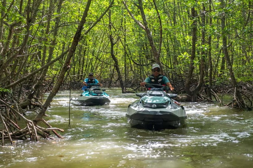 Langkawi: Jet Ski Tour UNESCO Kilim Geopark Free Video - Riding into the Kilim mangrove channels