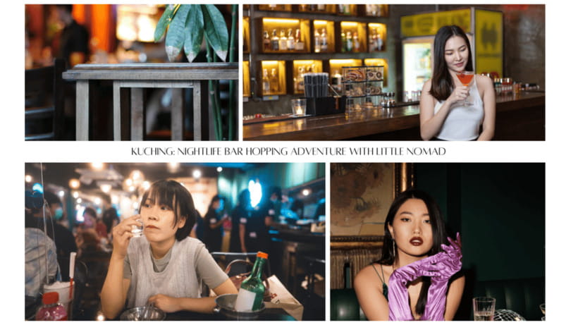 Nomadic Nightfall: Kuching Pub Crawl Adventure - A rooftop drink above the Sarawak River