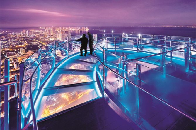 Penang Rainbow Skywalk at The Top Komtar Observation Deck Tickets - Reaching the top of Komtar
