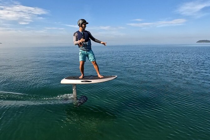 Private Guided E-Foil Experience in Tanjung Aru Beach - The feel of Tanjung Aru from above the water