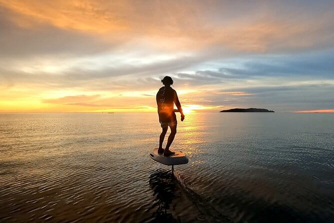 Sunset E-Foil Experience in Tanjung Aru Beach - Flying above Tanjung Aru at sunset