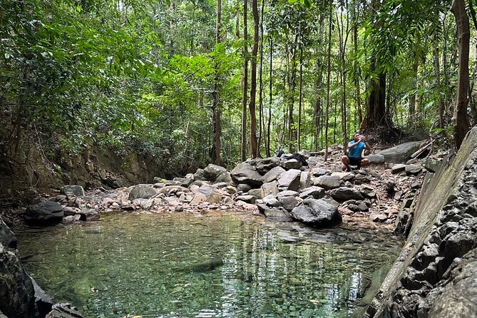 Telaga Tujuh Waterfall Half Day and Sacred Blue Pool Tour - The lower waterfall and the best photo stop